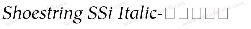 Shoestring SSi Italic字体转换